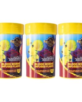 Taiyo Pluss Discovery® Blood Worms Infused Flakes Fish Food – 10 g (3  Pack)