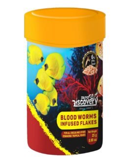 Taiyo Pluss Discovery® Blood Worms Infused Flakes Fish Food – 10 g (1 Pack)